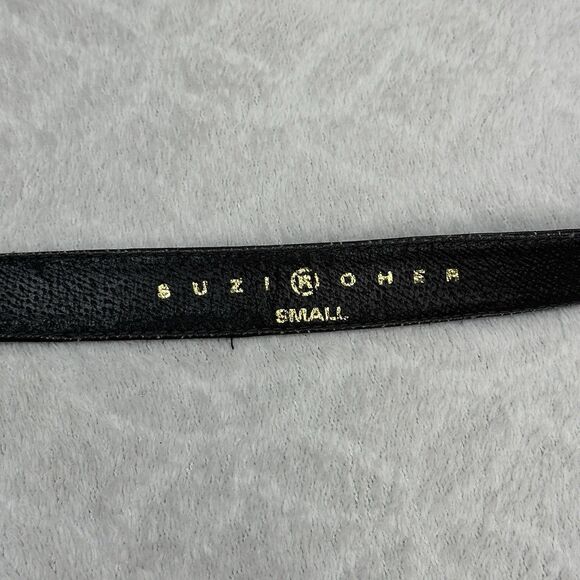 Suzi Roher Leather Stretch Belt Small Black Celestial Sun Moon Stars 90s Grunge - Picture 9 of 9